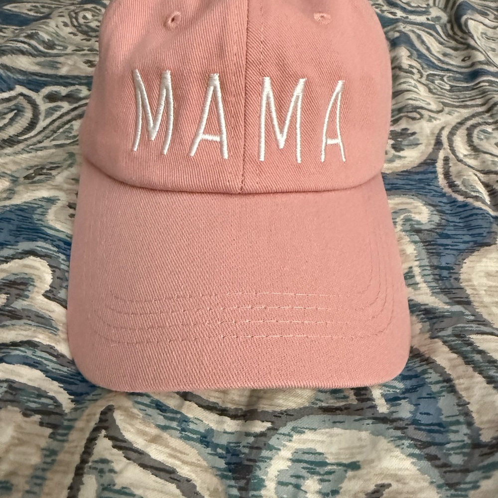 Francesca's Collections Pink Embroidered Hat